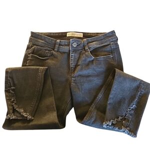 Zara Basic z1975 Denim Jeans sz 04 Black